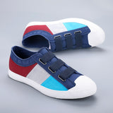 Yeknu 10 Colour Men Casual Elastic Band Flat Canvas Shoes Slip on Fashion Autumn Comfortable Sneakers Low Top Shoes 9328