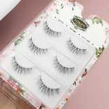 Yeknu New 3 Pairs Fake Eyelashes Transparent Soft-Stemmed Cross-Sharpened Eyelashes Hand Made Nude Makeup Eyelashes 3 Pairs