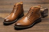 Yeknu Men Boots Fashion Brand Comfortable Boots Leather #Al657