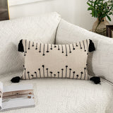 Yeknu Geometric cushion cover Tassels pillow cover Woven Thick Rug Cushion cover For Home decoration Sofa Bed 45x45cm/30x50cm