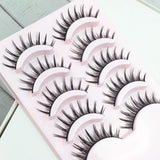 Yeknu New 5 Pairs Natural Fairy Hair False Eyelashes Cross Thick Simulation Big Eye Lashes  Eyelashes Bare Makeup Eyelash Tools