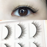 Yeknu New 5 Pairs Eyelashes 3D Multilayer Natural Fake Eyelashes Full Handmade Cross-tail Long Eyelashes Makeup Tools