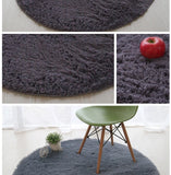 Yeknu Artificial plush Rug Plush Round Carpets For Living Room Bedroom Floor Mats Anti-slip Mats For Baby Crawling Soft Rugs Foot Pad
