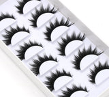 Yeknu False EyeLashes 1 Box 6 Pairs Thick Black False Eyelashes Makeup Tips Natural Smoky Makeup Long Fake Eye Lashes k70