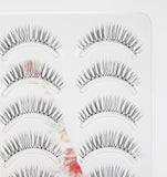 Yeknu Natural Manga False Eyelashes Hand-Sharpened Artificial Curling Eyelashes Daily Nude Makeup Segmented Eye Lashes