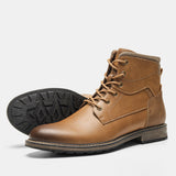 Yeknu Men Boots Fashion Comfortable Brand Boots Leather #Al653