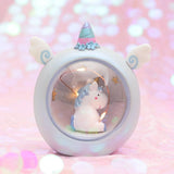 Yeknu Hot LED Night Light Unicorn Moon Resin Cartoon Luminaria Romantic Bedroom Decor Night Lamp Baby Kids Bedside Birthday Xmas Gift
