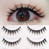 Yeknu Japanese Natural Eyelashes Cos Thick Eyelashes Prom Performance Long Crossed Acrylic Eyelashes 5 Pairs Women Lashes