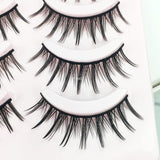 Yeknu New 5 Pairs Natural Fairy Hair False Eyelashes Cross Thick Simulation Big Eye Lashes  Eyelashes Bare Makeup Eyelash Tools