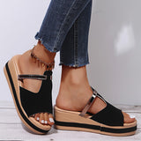 Yeknu Women Sandals Women Heels Sandals Slip On Wedges Shoes For Women Slippers Summer Sandalias Mujer Platform Sandals Shoes