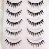 Yeknu Japanese Natural Eyelashes Cos Thick Eyelashes Prom Performance Long Crossed Acrylic Eyelashes 5 Pairs Women Lashes