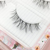 Yeknu New 3 Pairs Fake Eyelashes Transparent Soft-Stemmed Cross-Sharpened Eyelashes Hand Made Nude Makeup Eyelashes 3 Pairs
