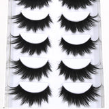 Yeknu 6 Pairs Thick False eyelashes High-quality Fiber Natural Lashes Black Terrier Eyelashes Fashion Makeup Eyelashes Make-up