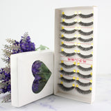 Yeknu Taiwan Handmade Short False Eyelashes Messy Natural Thick Eyelashes Nude Makeup Cotton Thread Stem Comfortable Wear Lashes