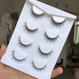 Yeknu 4 Pairs Makeup False Eyelashes Natural Big Eye Simulation Eyelash Extension Handmade 3D Fashion Eyelashes