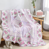 Yeknu Patchwork Cotton Bed Quilt 1PC Bedspread on the Bed CHAUSUB Coverlet for Summer Twin 150*200 Sofa Cover Floral Quilted Blanket