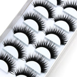 Yeknu 6 Pairs Thick False eyelashes High-quality Fiber Natural Lashes Black Terrier Eyelashes Fashion Makeup Eyelashes Make-up