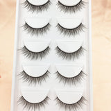 Yeknu New 5 Pairs Eyelashes 3D Multilayer Natural Fake Eyelashes Full Handmade Cross-tail Long Eyelashes Makeup Tools