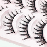 Yeknu New 5 Pairs Natural Fairy Hair False Eyelashes Cross Thick Simulation Big Eye Lashes  Eyelashes Bare Makeup Eyelash Tools