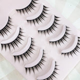 Yeknu Japanese Natural Eyelashes Cos Thick Eyelashes Prom Performance Long Crossed Acrylic Eyelashes 5 Pairs Women Lashes