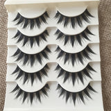 Yeknu Pure Hand Cotton Thick False Eyelashes Tapered Cross Messy Soft Natural Fake Eyelashes Daily Dating Makeup Tools Eyelashes