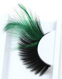Yeknu Green Crisscross Black False Eyelashes Feather Exaggerated Messy Winged Fake Eyelashes Latin Made Makeup Eye Lashes