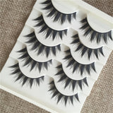 Yeknu Pure Hand Cotton Thick False Eyelashes Tapered Cross Messy Soft Natural Fake Eyelashes Daily Dating Makeup Tools Eyelashes