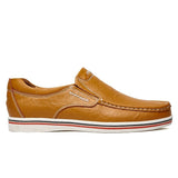 Yeknu Fashion Men Flats Slip On Genuine Leather Men Shoes Brand Designer Men Shoe Italian Loafers Casual Flats
