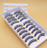 Yeknu Naturally Cross Messy False Eyelashes  Cotton Stalk Cross Thick False Eyelashes Natural False Eyelashes Makeup Tools 063#