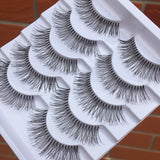 Yeknu 5 pairs Hand-made Transparent Stem False Eyelashes Soft Cross Natural Long Eye Lashes Daily Makeup Tools Art Thick Fake Eyelashe