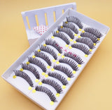 Yeknu Naturally Cross Messy False Eyelashes  Cotton Stalk Cross Thick False Eyelashes Natural False Eyelashes Makeup Tools 063#