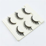 Yeknu 1 Box 3 Pairs Natural Long Thick 3D Fake Eyelashes Solf Fibers Eye Tail Women Makeup False Eyelashes Extension