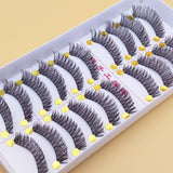 Yeknu Naturally Cross Messy False Eyelashes  Cotton Stalk Cross Thick False Eyelashes Natural False Eyelashes Makeup Tools 063#