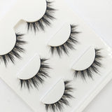 Yeknu 3D-09 Natural Tapered Black Terrier False Eyelashes Fashion Ball Smoke Makeup Fake Eyelashes Cross Messy Soft 3D Eye Lashes