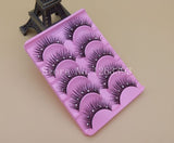 Yeknu 5 Pairs False Eyelashes Acrylic Crystal Art Natural Length Long Fake Eye Lashes Thick False Eyelashes Beauty Makeup Tips