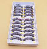 Yeknu Naturally Cross Messy False Eyelashes  Cotton Stalk Cross Thick False Eyelashes Natural False Eyelashes Makeup Tools 063#