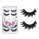 Yeknu 6 Pairs Thick False eyelashes High-quality Fiber Natural Lashes Black Terrier Eyelashes Fashion Makeup Eyelashes Make-up