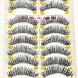 Yeknu Hot! Handmade Natural False Eyelashes Cotton Thick Eyelashes Terrier E-5 Natural Bare Makeup  Cross Thick False Eyelashes