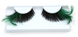 Yeknu Green Crisscross Black False Eyelashes Feather Exaggerated Messy Winged Fake Eyelashes Latin Made Makeup Eye Lashes