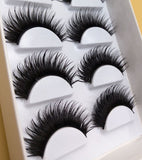Yeknu False EyeLashes 1 Box 6 Pairs Thick Black False Eyelashes Makeup Tips Natural Smoky Makeup Long Fake Eye Lashes k70