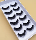 Yeknu False EyeLashes 1 Box 6 Pairs Thick Black False Eyelashes Makeup Tips Natural Smoky Makeup Long Fake Eye Lashes k70