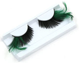 Yeknu Green Crisscross Black False Eyelashes Feather Exaggerated Messy Winged Fake Eyelashes Latin Made Makeup Eye Lashes