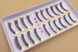 Yeknu Stems Fake Eyelashes Naturally 1 Box 10 Pairs Nude Makeup Natural Cross False Eyelashes Natural False Eyelashes Tool Makeup