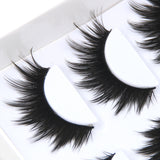Yeknu 6 Pairs Thick False eyelashes High-quality Fiber Natural Lashes Black Terrier Eyelashes Fashion Makeup Eyelashes Make-up