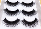 Yeknu False EyeLashes 1 Box 6 Pairs Thick Black False Eyelashes Makeup Tips Natural Smoky Makeup Long Fake Eye Lashes k70