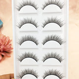 Yeknu New 5 Pairs Eyelashes 3D Multilayer Natural Fake Eyelashes Full Handmade Cross-tail Long Eyelashes Makeup Tools