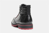 Yeknu Leather Boots Red Bottom Autumn Winter Fashion Comfortable Ankle Boots #Al643