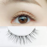 Yeknu New 3 Pairs Fake Eyelashes Transparent Soft-Stemmed Cross-Sharpened Eyelashes Hand Made Nude Makeup Eyelashes 3 Pairs