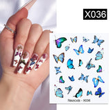 Yeknu Harunouta  1Pc Spring Water Nail Decal And Sticker Flower Leaf Tree Green Simple Summer Slider For Manicuring Nail Art Watermark