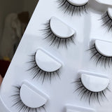Yeknu 4 Pairs Makeup False Eyelashes Natural Big Eye Simulation Eyelash Extension Handmade 3D Fashion Eyelashes